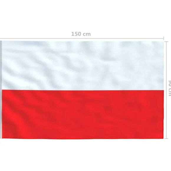 The Living Store polsk flag 90x150 cm - Flag & vimpler