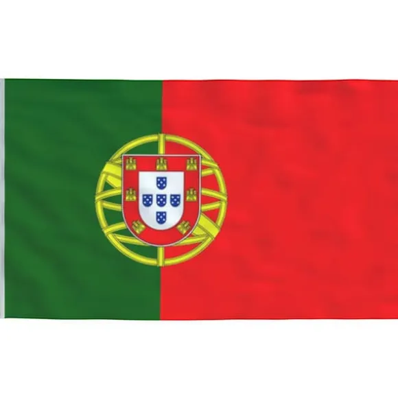 The Living Store Portugal flag og flagstang 5,55 m aluminium - Flag & vimpler