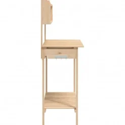The Living Store pottebænk med vask 147,5x44x139,5 cm massivt grantræ - Planteborde