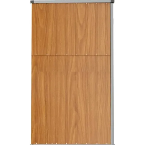 The Living Store redskabsskur til haven 225x89x161 cm galvaniseret stål brun - Skure & Redskabsskure