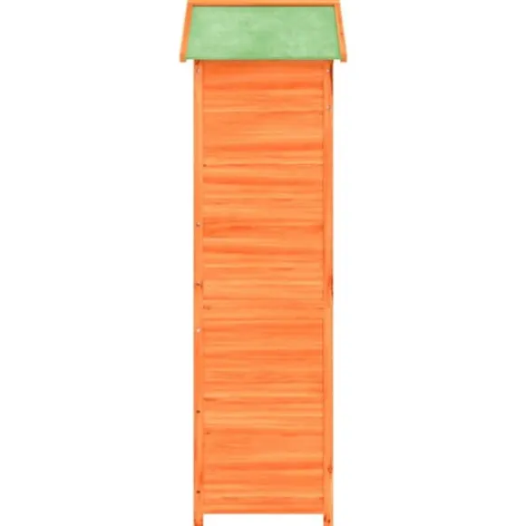 The Living Store redskabsskur til haven 120x53,5x170 cm massivt fyrretræ brun - Skure & Redskabsskure