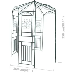 The Living Store rosenbue 250 cm mørkegrøn - Havebuer, espalierer & pergolaer