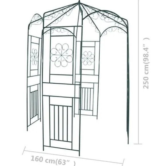 The Living Store rosenbue 250 cm mørkegrøn - Havebuer, espalierer & pergolaer