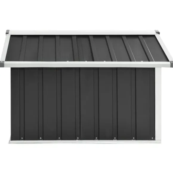 The Living Store skur til robotplæneklipper 92x97x63 cm galvaniseret stål grå - Skure & Redskabsskure