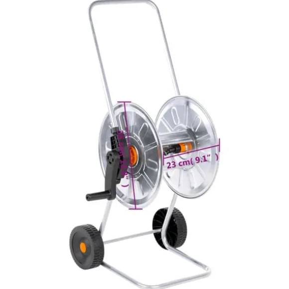 The Living Store slangetromle til 50 m 1/2" eller 35 m 3/4" slange stål - Opbevaring af haveslanger