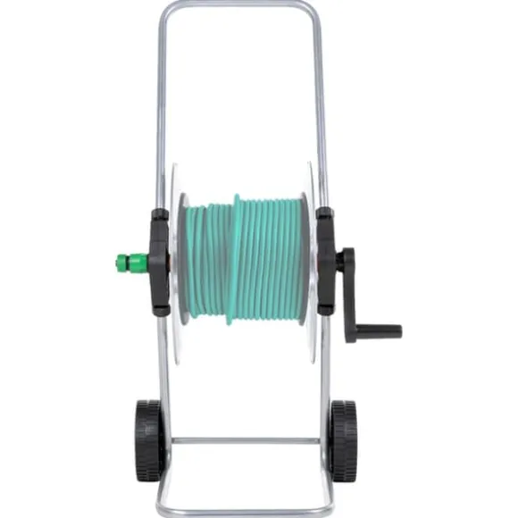 The Living Store slangetromle til 50 m 1/2" eller 35 m 3/4" slange stål - Opbevaring af haveslanger