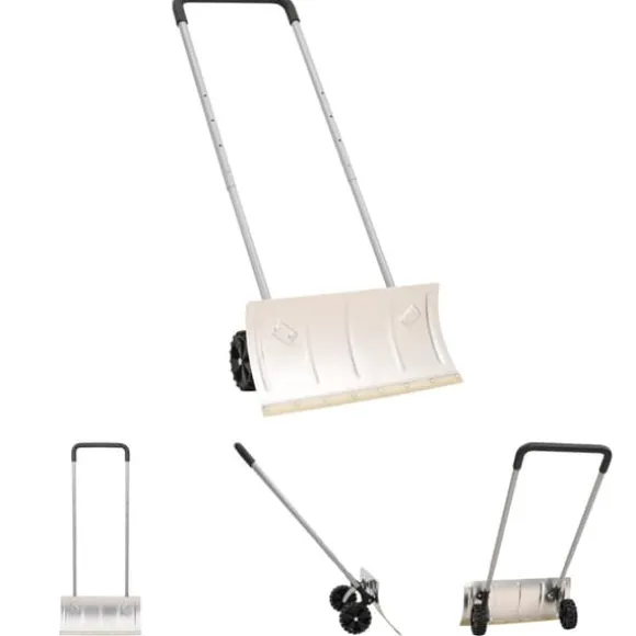 The Living Store sneskovl med udvideligt håndtag 61 cm stålblad sølvfarvet - Sneskovle