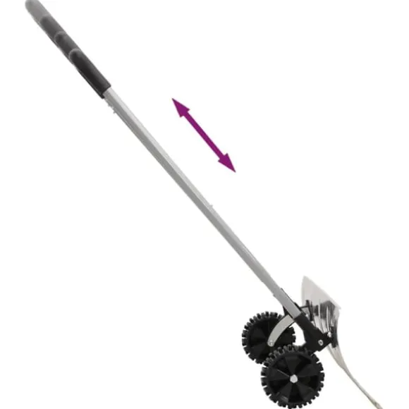 The Living Store sneskovl med udvideligt håndtag 61 cm stålblad sølvfarvet - Sneskovle