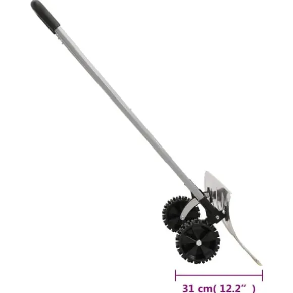 The Living Store sneskovl med udvideligt håndtag 61 cm stålblad sølvfarvet - Sneskovle