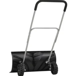 The Living Store sneskovl med udvideligt håndtag 66 cm stålblad sort - Sneskovle