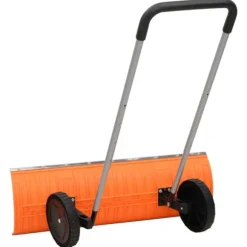 The Living Store sneskovl med udvideligt håndtag 96 cm stålblad orange - Sneskovle