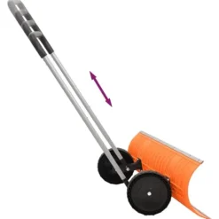 The Living Store sneskovl med udvideligt håndtag 96 cm stålblad orange - Sneskovle