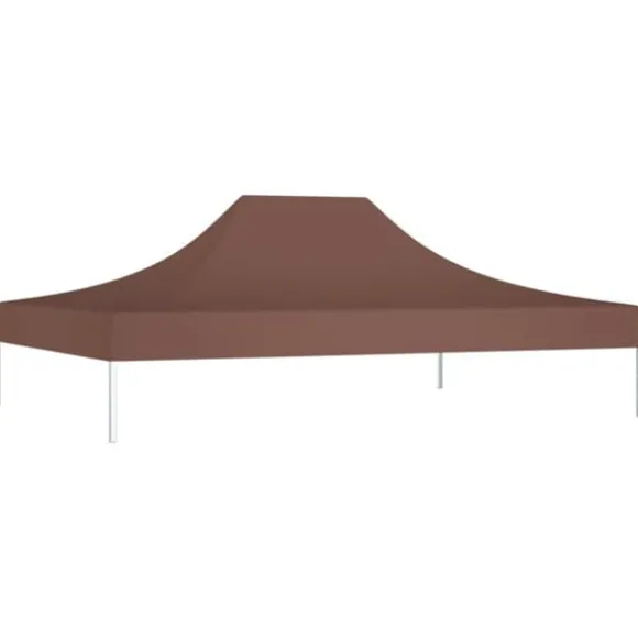 The Living Store tag til festtelt 4x3 m 270 g/m² brun - Festtelte & havepavilloner – tage