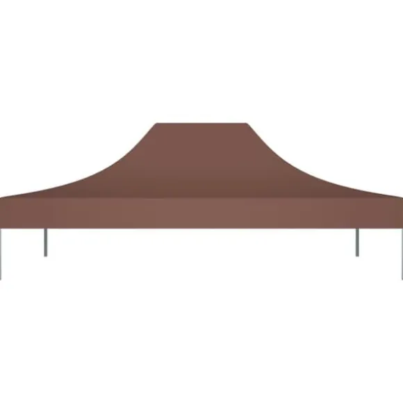 The Living Store tag til festtelt 4x3 m 270 g/m² brun - Festtelte & havepavilloner – tage