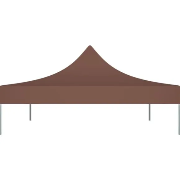 The Living Store tag til festtelt 4x3 m 270 g/m² brun - Festtelte & havepavilloner – tage