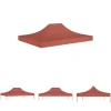 The Living Store tag til festtelt 4x3 m 270 g/m² terrakottafarvet - Festtelte & havepavilloner – tage