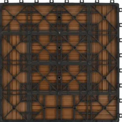 The Living Store terrassefliser 22 stk. 30 x 30 cm 2 m2 WPC teakfarve - Gulve