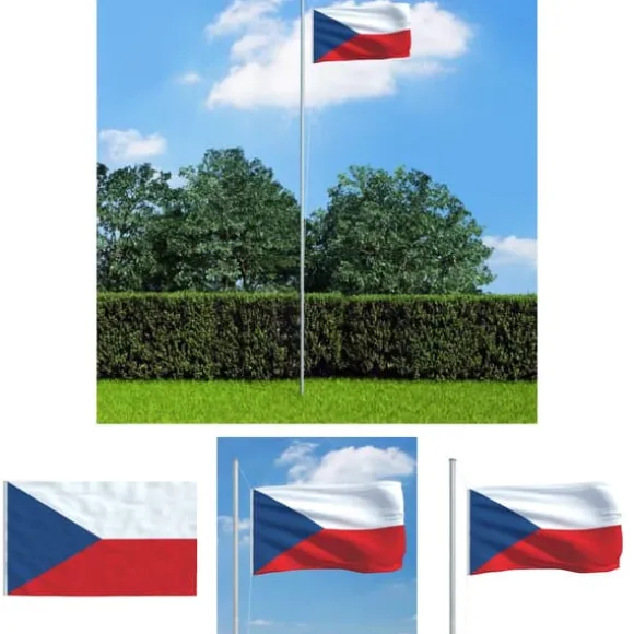 The Living Store tjekkisk flag 90x150 cm - Flag & vimpler