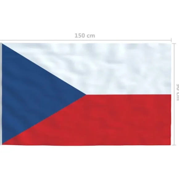 The Living Store tjekkisk flag 90x150 cm - Flag & vimpler
