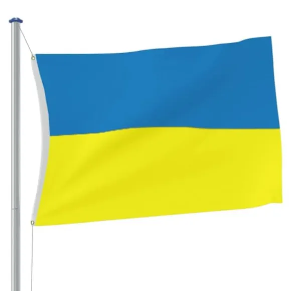The Living Store Ukraine flag med messingøjer 90x150 cm - Flag & vimpler