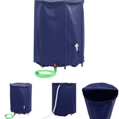 The Living Store vandtank med hane sammenfoldelig 750 l PVC - Vandingsartikler