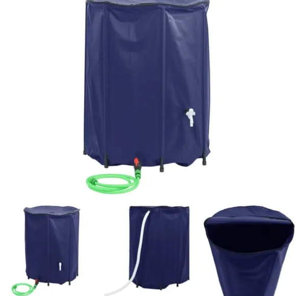 The Living Store vandtank med hane sammenfoldelig 750 l PVC - Vandingsartikler