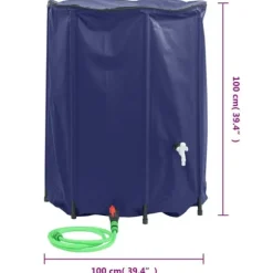 The Living Store vandtank med hane sammenfoldelig 750 l PVC - Vandingsartikler
