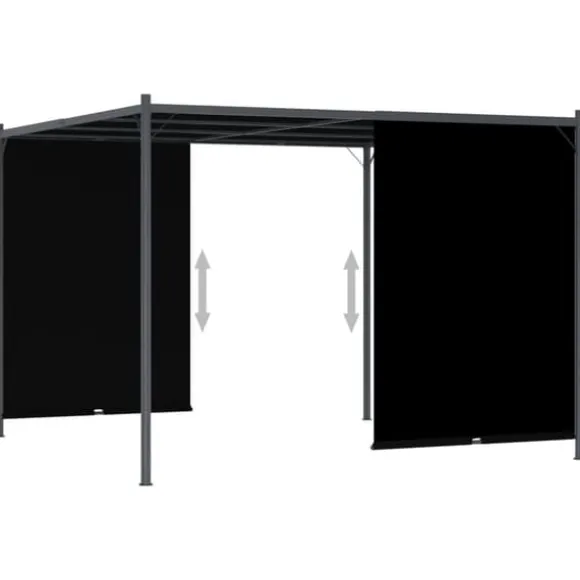 Tilbagetrækkelig pergola 3x3 m - Innovativ udendørs skygge | Farve: Antracitgrå