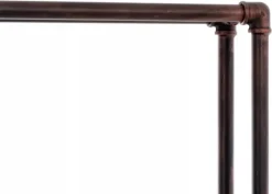 Tinos Bronze Metal Firewood Rack - Industrial Design, 178x178x25 cm, 17kg