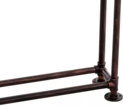 Tinos Bronze Metal Firewood Rack - Industrial Design, 178x178x25 cm, 17kg