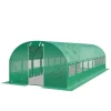 TOOLPORT Tunneldrivhus Drivhus 4x8m stabilt & holdbart med vindue - 180 g/m² tyk PE-presenning grøn transparent