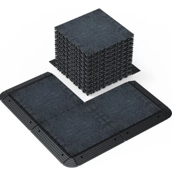 Tæppe Gulvfliser 12 "til terrassegulv, DIY modulære forbindelsesfliser, nem og hurtig installation, Fliser til terrasse ved poolen, balkon, have,