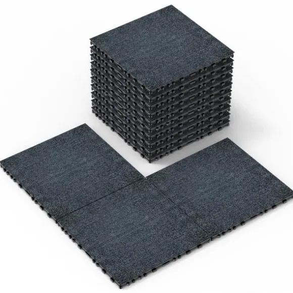Tæppe Gulvfliser 12 "til terrassegulv, DIY modulære forbindelsesfliser, nem og hurtig installation, Fliser til terrasse ved poolen, balkon, have,