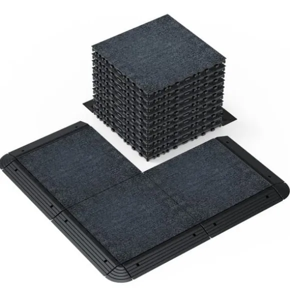 Tæppe Gulvfliser 12 "til terrassegulv, DIY modulære forbindelsesfliser, nem og hurtig installation, Fliser til terrasse ved poolen, balkon, have,