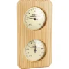 Træ Sauna Termometer Hygrometer Forgyldt 0 til 120 Grader Celsius 0 til 100 Luftfugtighed Sauna Termometer til Indendørs Brug