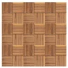 Træ terrassefliser - Kliksystem 30x30 cm, 36 stk - 22 mm Tykkelse - Skridsikre - Vandtætte - Inde/Ude - Kamferfyr - Brun