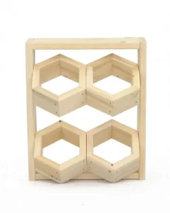 Træ vertikale plantekasser RD-8/2x2 - Naturlig
