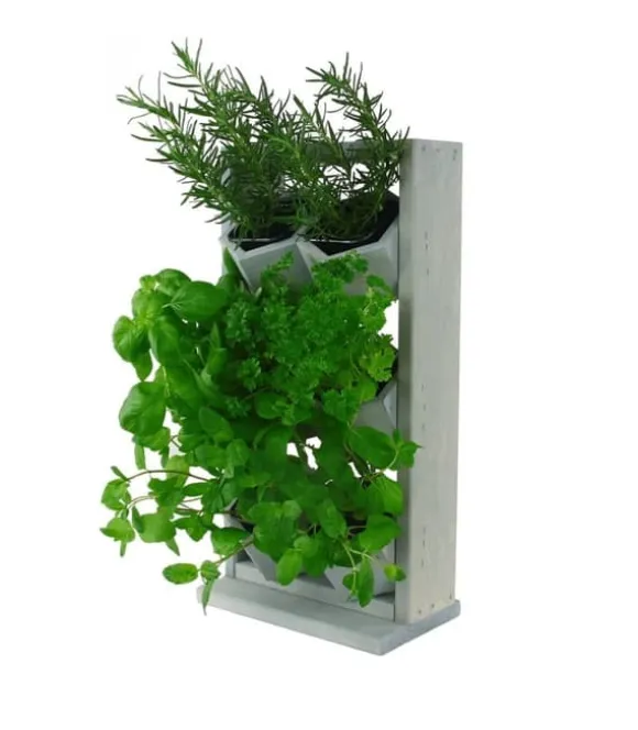 Træ vertikale plantekasser RD-8/2x3 - Grå