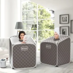 Transportabel Dampsauna Spa, 85x84x106 cm, Sort