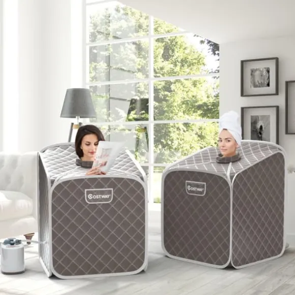 Transportabel Dampsauna Spa, 85x84x106 cm, Sort