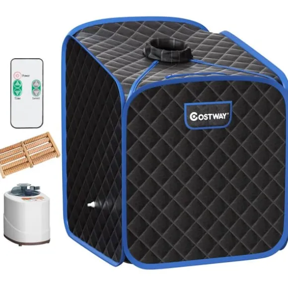Transportabel Dampsauna Spa, 85x84x106 cm, Sort