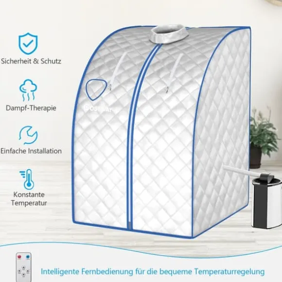 Transportabel Dampsauna, 78x87x100 cm, Sølv