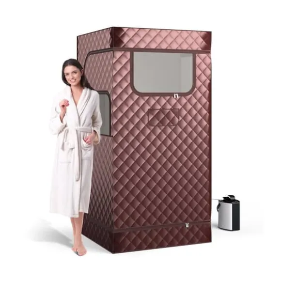 Transportabel Dampsauna, 91x91x183 cm, Sort