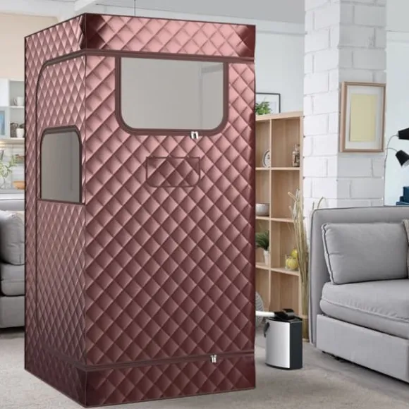 Transportabel Dampsauna, 91x91x183 cm, Sort