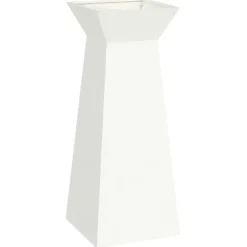 Trapezoidal Plantekasse i Stål - Moderne Design | Farve: Hvid | Størrelse: 40x40x100 cm