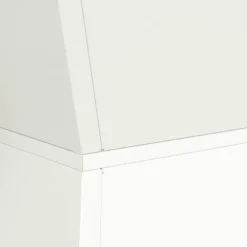 Trapezoidal Plantekasse i Stål - Moderne Design | Farve: Hvid | Størrelse: 40x40x100 cm