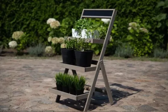 Træblomsterreol /100x52x52 cm/ Finish Grå