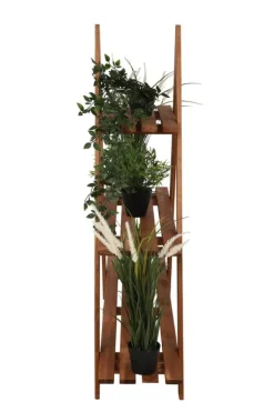 Træblomsterstativ 107x101x26 cm - RP/ 3-niveau/ Brun