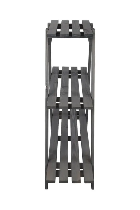 Træblomsterstativ 79x101x26 cm - RP/ 3-niveau/ Grå