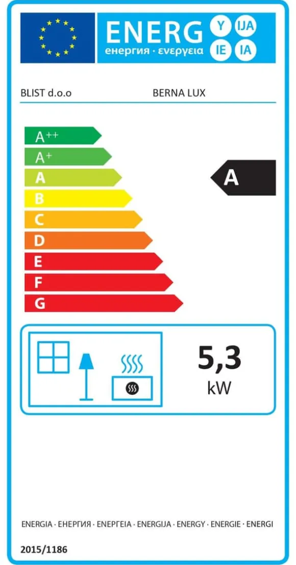 Træbrændeovn - antracit & beige - 8,5kW